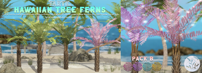tarte. hawaiian tree ferns (pack B)