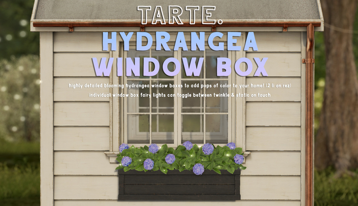 tarte. hydrangea window box (black)