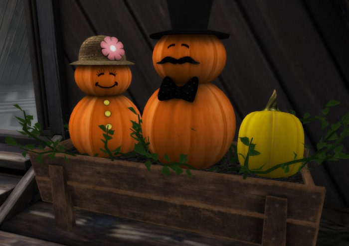 [AE] Home & Garden - Pumpkin Family Porch Decor Planter