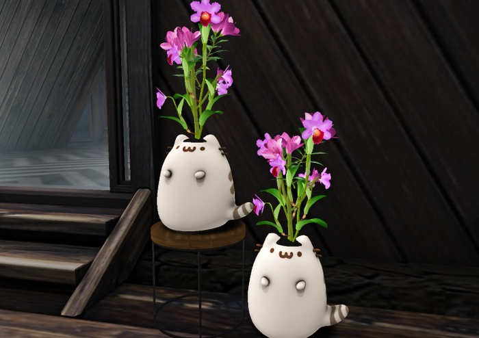 [AE] Home & Garden - Kitty Flower Vase with Stand