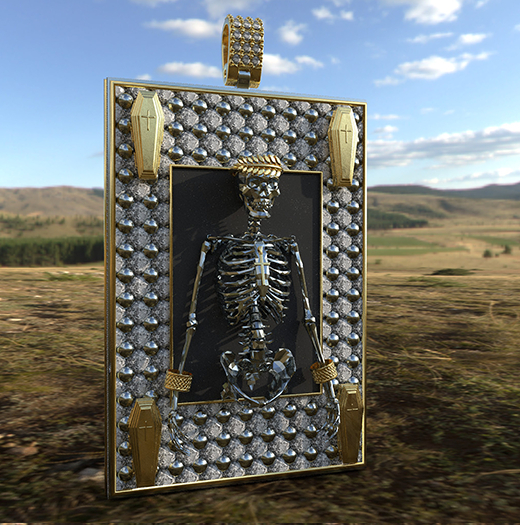 [813] Skeleton Pendant