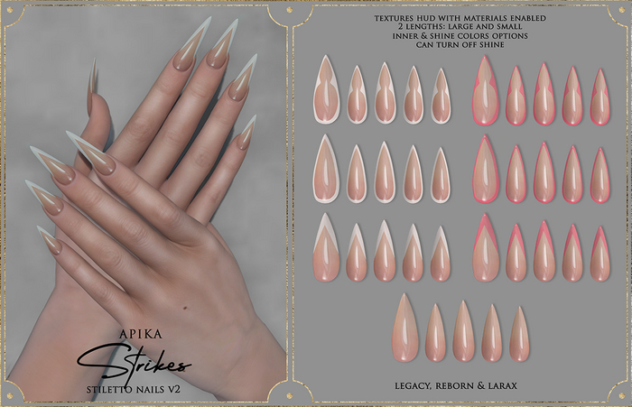 [Apika] Streaks Nails V2 - Stiletto
