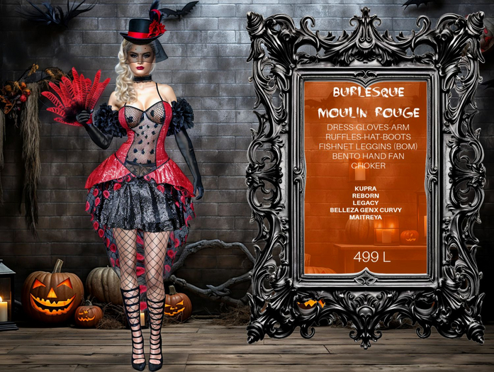 ❤️,  Moulin Rouge , Burlesque Costume Set , All Included