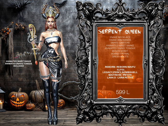 ❤️, Serpent Queen , Complete Halloween Costume , All Included,