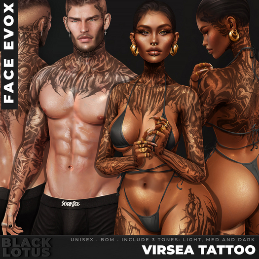 [BL] Virsea tattoo unisex // face evox