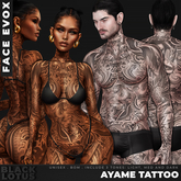 [BL] Ayame tattoo unisex // face evox