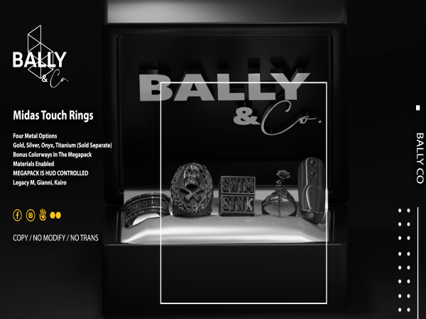 BALLY & CO Midas Touch Rings Onyx