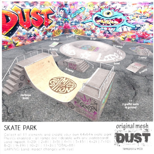 11 DUST: Skate Park Graffiti Walls