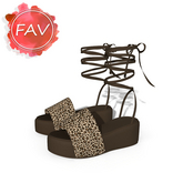 Leopard Tied Sandals REBORN