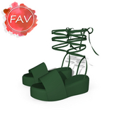 Olive Tied Sandals REBORN