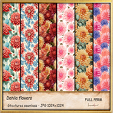 Dahlia flowers textures full perm