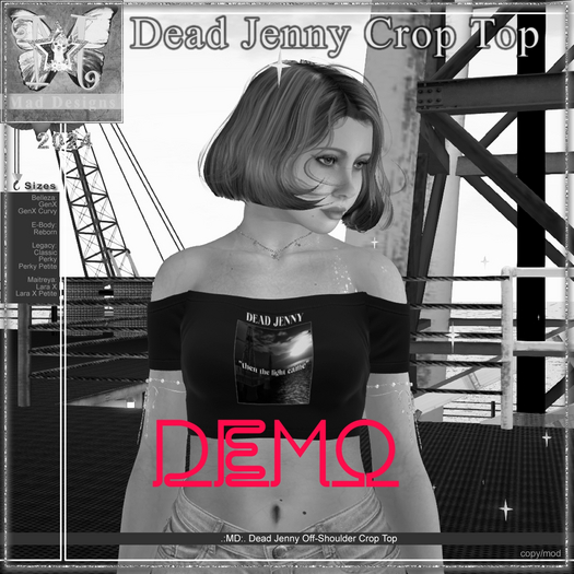 .:MD:. Demo Off-Shoulder Crop Top (PBR + Fallback Textures)