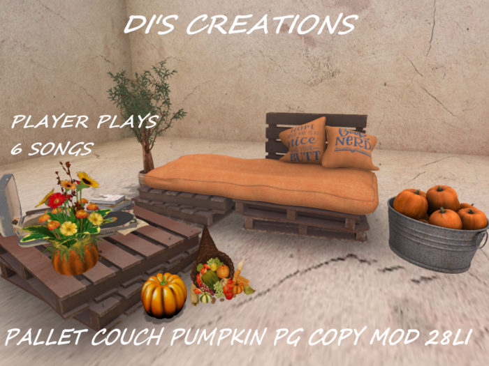 PALLET COUCH PUMPKIN PG