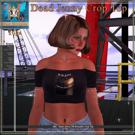 .:MD:. Dead Jenny Off-Shoulder Crop Top (PBR + Fallback Texture)