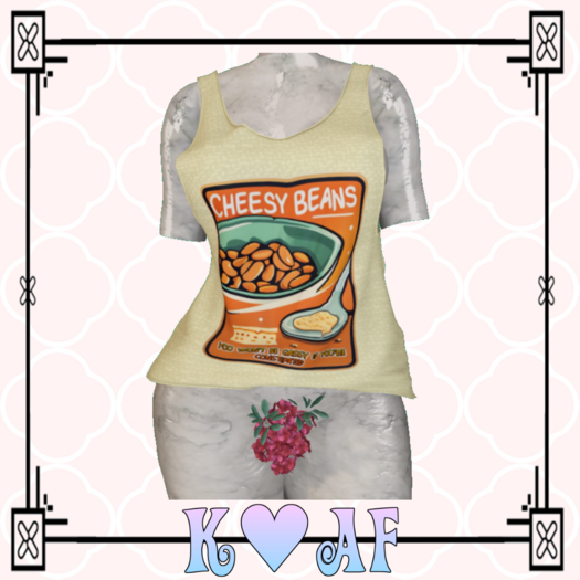 Cheesy Beans Tank Yellow F