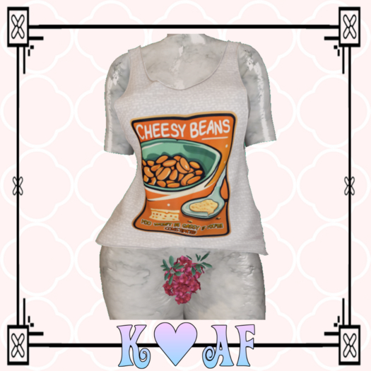 Cheesy Beans Tank White F