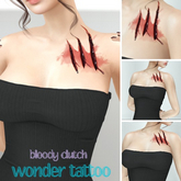 * HALLOWEEN PROMO* WONDER TATTOO Bloody Claw Marks (chest)