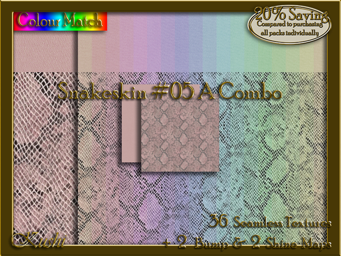 Snakeskin #05 A COMBO Seamless Texture Bundle