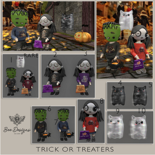 01 Bee designs Trick Or Treaters RARE