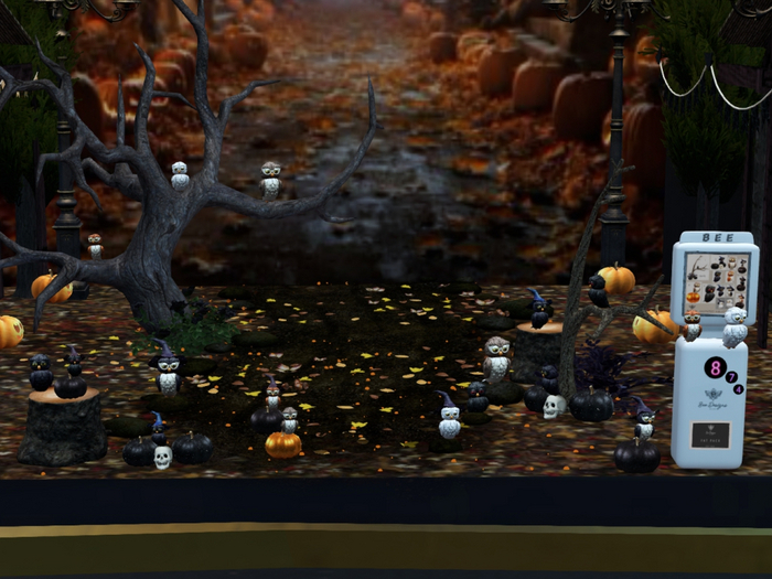 08 Bee Designs Animated Halloween owls