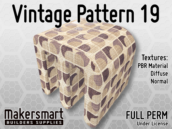 PBR Material Fabric Vintage Pattern 19