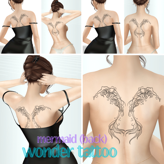 WONDER TATTOO Mermaid (Back )