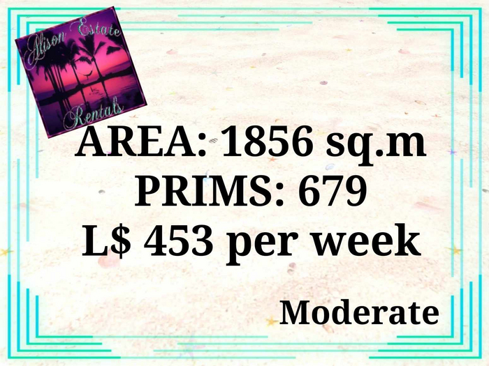 ALISON ESTATE RENTALS - LAND FOR RENT - 1856SQ.M. 679PRIMS L$453/WEEK!!
