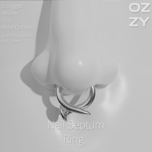 OZZY - Nail Septum Ring - FATPACK