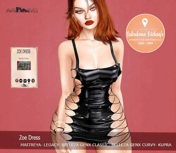 {AVRIL'S} Curves Zoe Dress  (Fatpack)