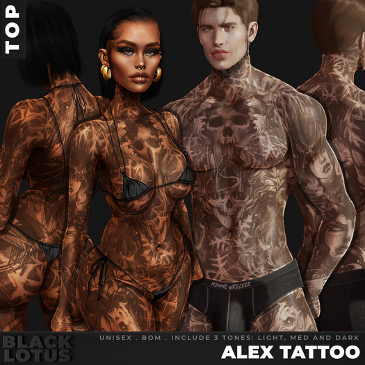 [BL] Alex tattoo unisex // top