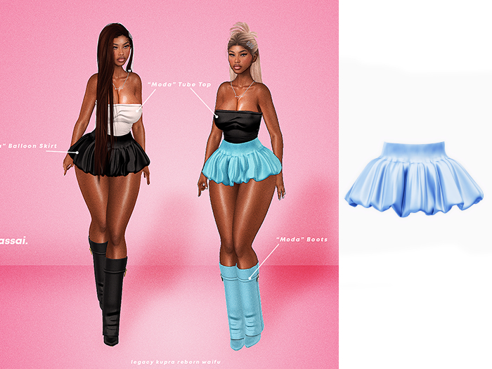 [CASSAI] Moda Skirt - Sky