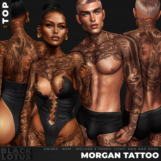 [BL] Morgan tattoo unisex // top