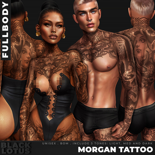 [BL] Morgan tattoo unisex // fullbody