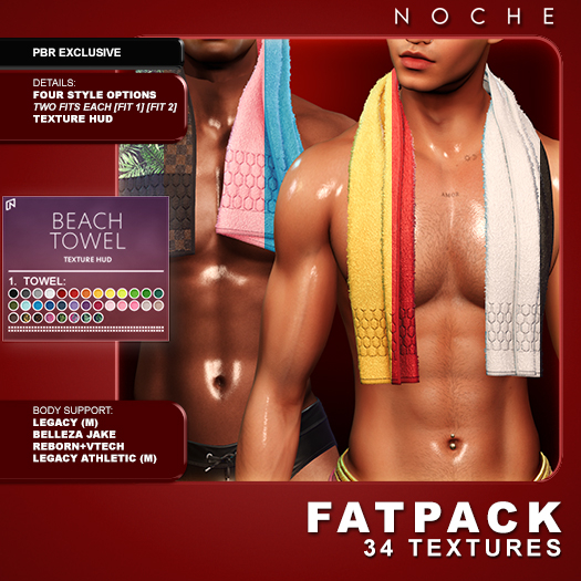 Noche. Beach Towel Fatpack