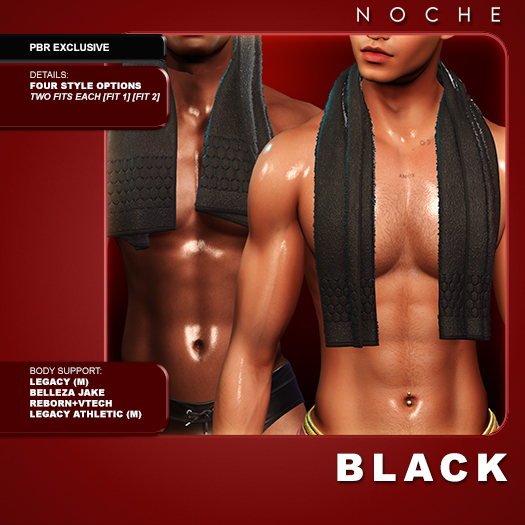 Noche. Beach Towel Black
