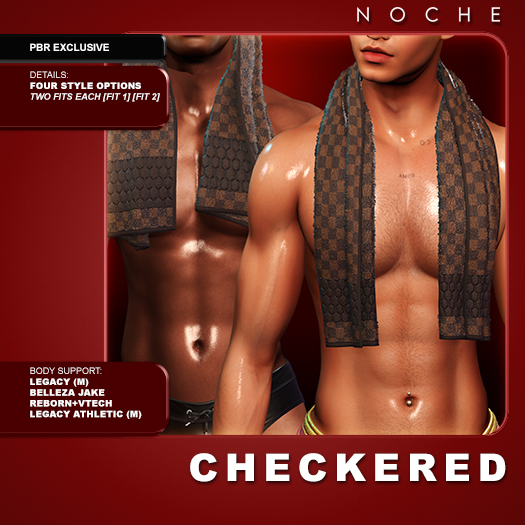 Noche. Beach Towel Checkered