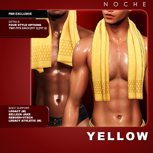 Noche. Beach Towel Yellow