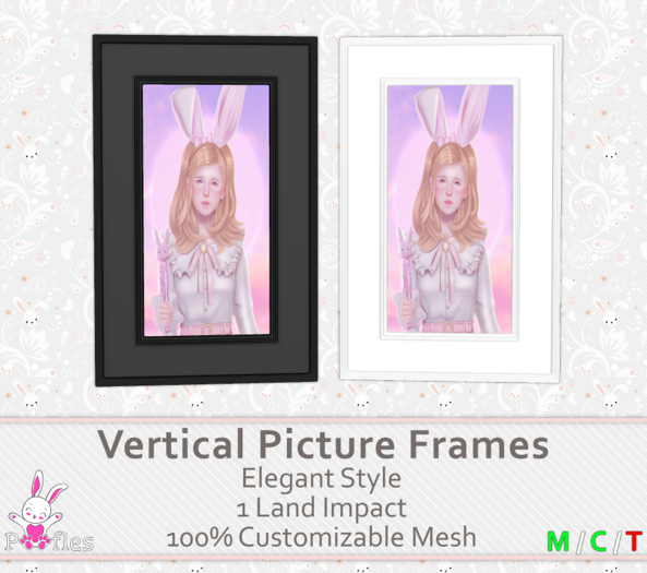 {Poofles} Elegant Vertical Picture Frames