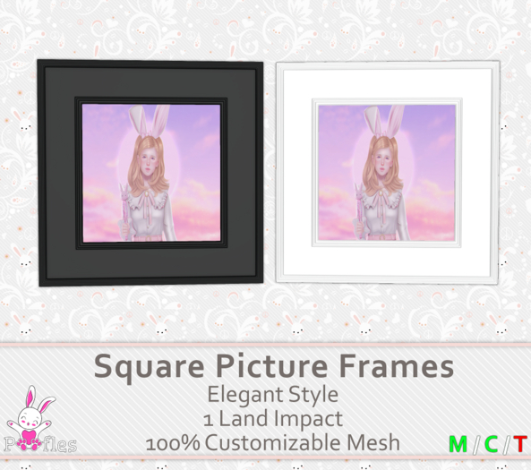 {Poofles} Elegant Square Picture Frames