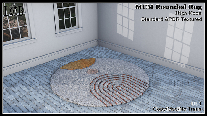 ~L:B~ MCM Round Rug SA - High Noon