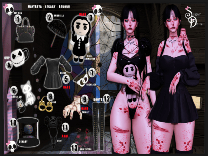 03 - RARE -  WEDNESDAY  - DOLL - SUGAR DOLLS