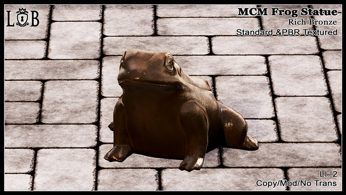 ~L:B~ Frog Statue - Rich Bronze