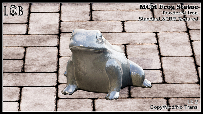 ~L:B~ Frog Statue - Powdered Iron 