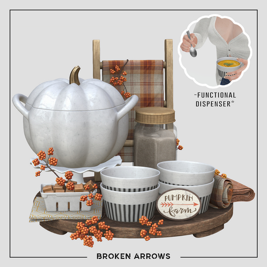 BROKEN ARROWS - Autumn Tray - White 
