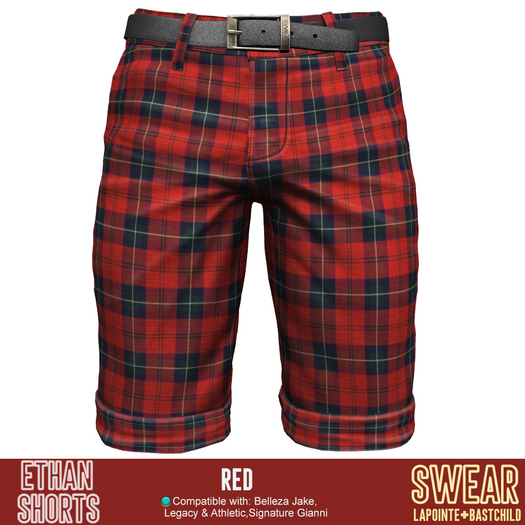 Plaid Shorts - Ethan - RED
