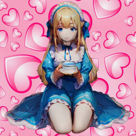 Cute Anime Tea Girl Figure / Statue