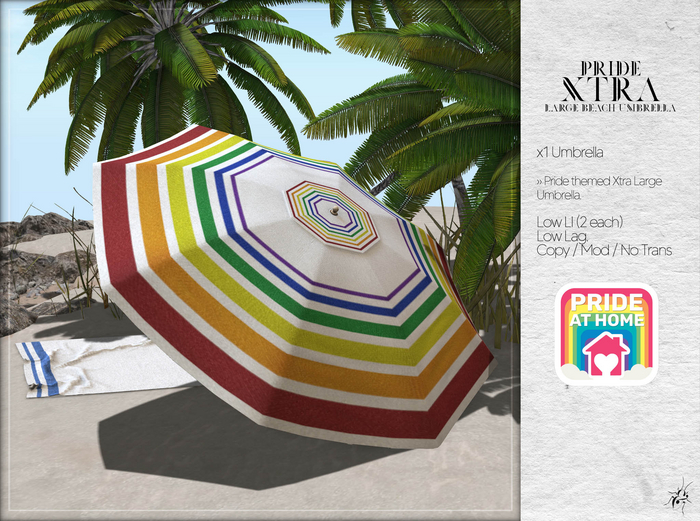 -Jane&Finch- Xtra Large Beach Umbrella [pride]