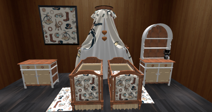 Dark Raven Steampunk Twins baby set