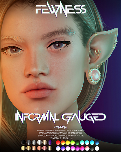 Fewness - Informal Gauged Earring