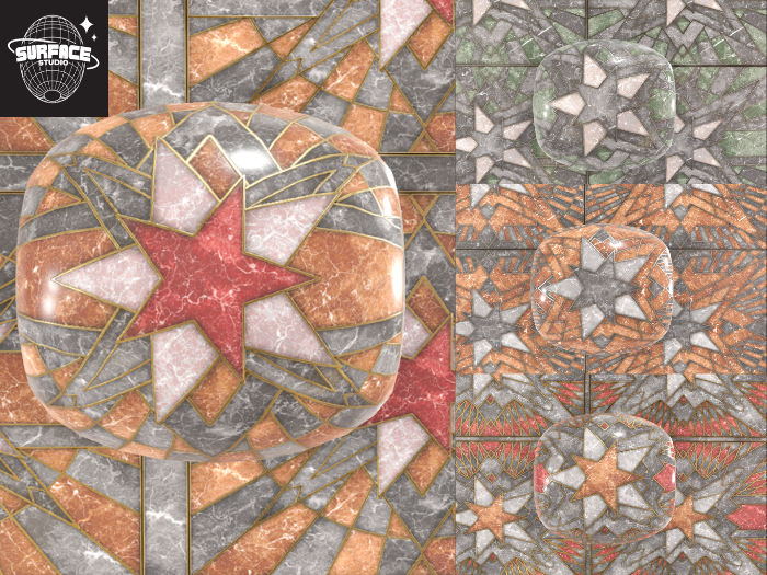 SS- PBR Art Deco Tile